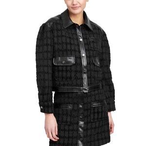 En Saison 'Melbrooke' Black Mixed Media Jacket Size S